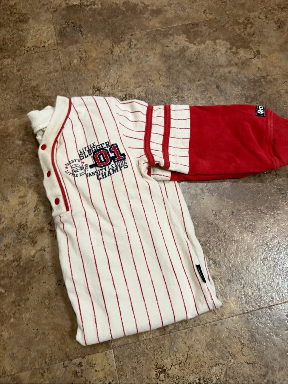 Carter’s Baseball Striped Baby Romper